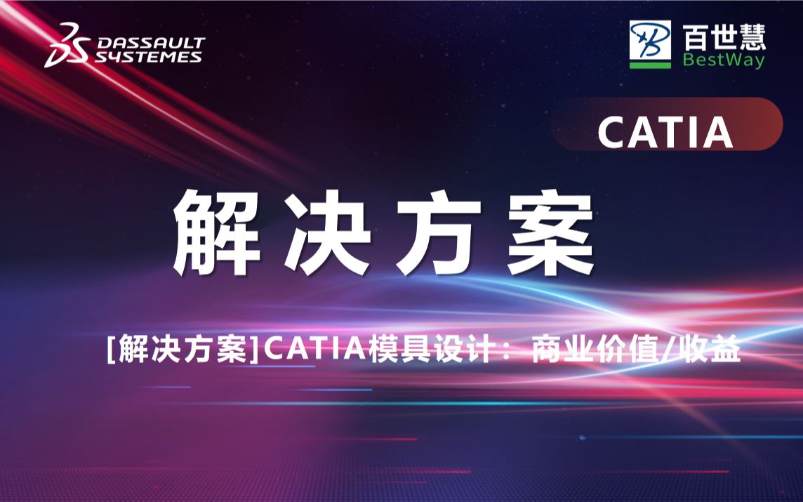 【解决方案】CATIA模具设计:商业价值/收益哔哩哔哩bilibili