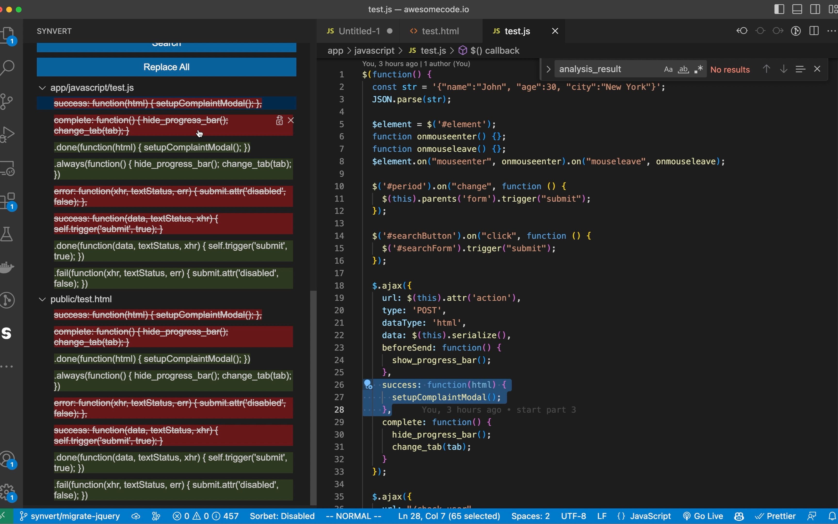 使用 synvert 自动升级 jquery 代码