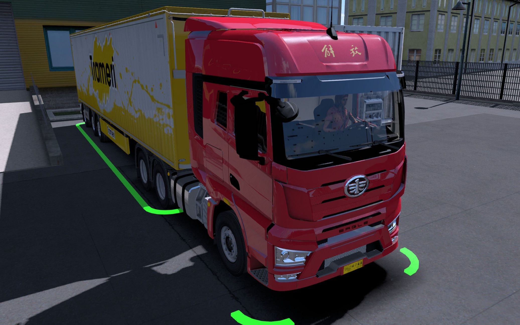 欧卡2--国产豪华重卡一汽解放j7在游戏试运行,获得一致好评1.35