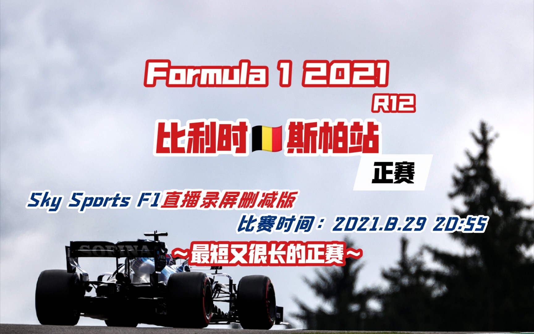 F1.2021 R12 比利时站 正赛 SkyF1直播录屏哔哩哔哩bilibili