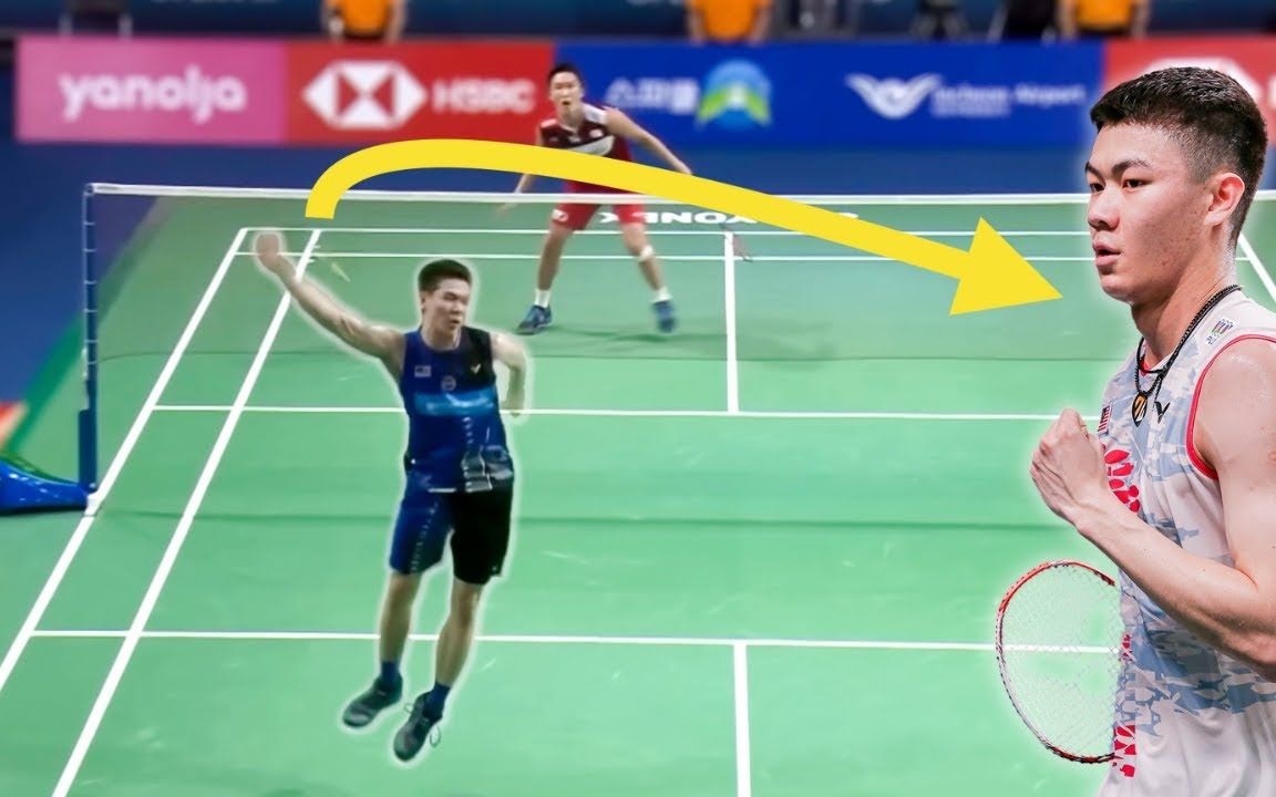 李梓嘉标志性动作,非常规的羽毛球反手杀球动作