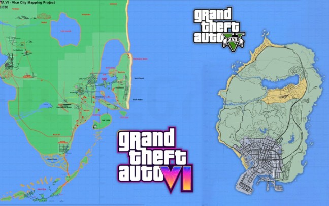 [图]最新消息：GTA 6的地图是超级巨大的 #The GTA 6 Map Is MASSIVE!  # GTA6剧情