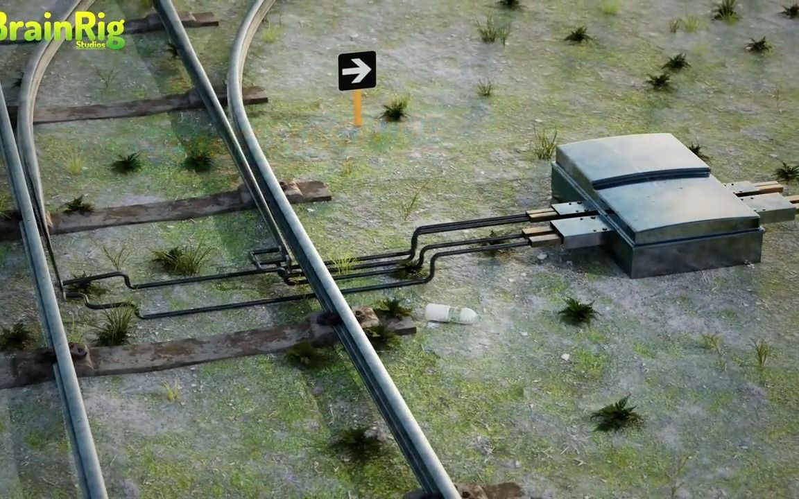 (3d动画详解)火车如何换轨?