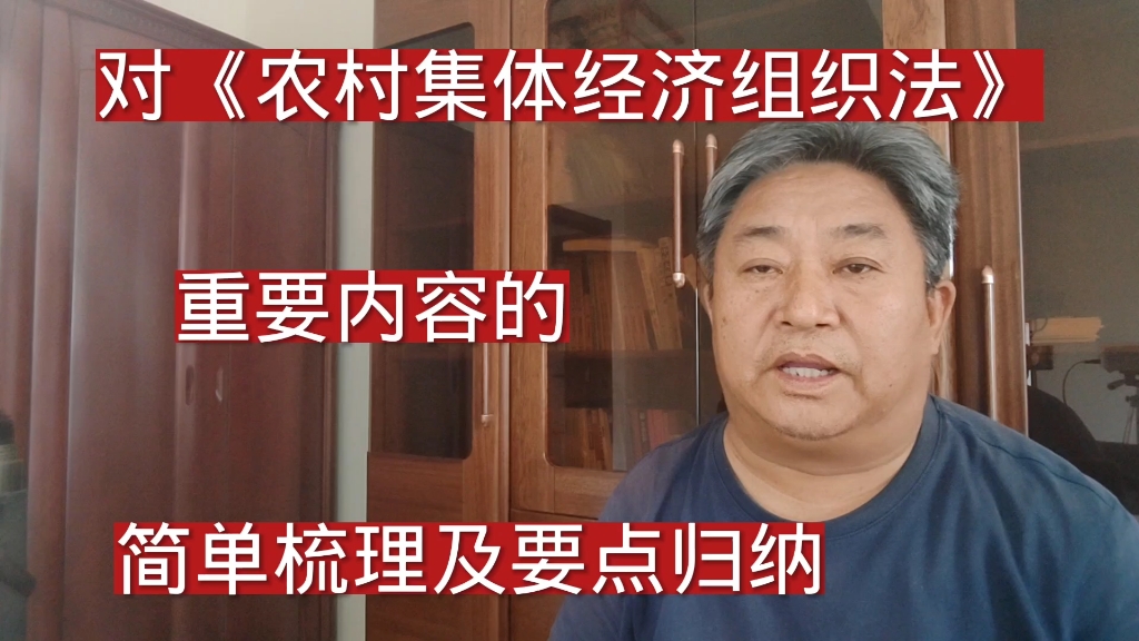 对《农村集体经济组织法》重要内容的简单梳理和要点归纳(上集)哔哩哔哩bilibili