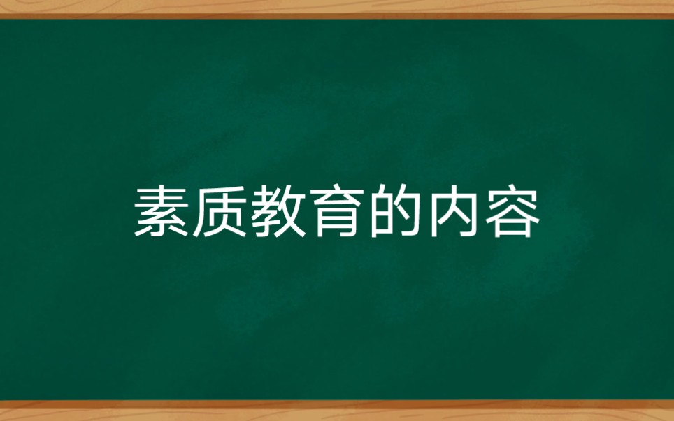 素质教育的内容哔哩哔哩bilibili