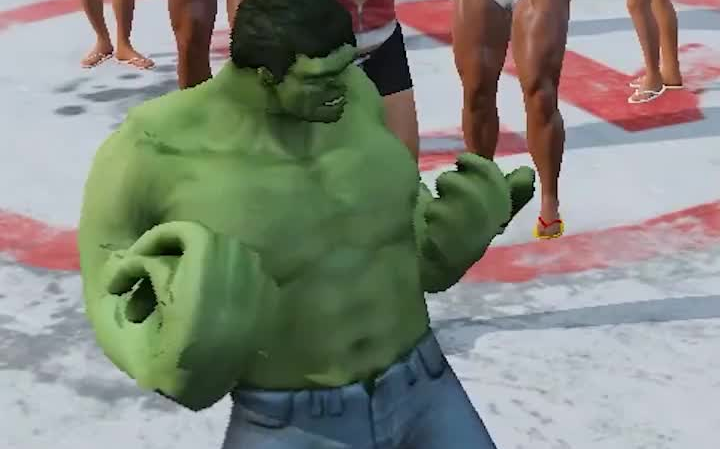 绿巨人当健身教练