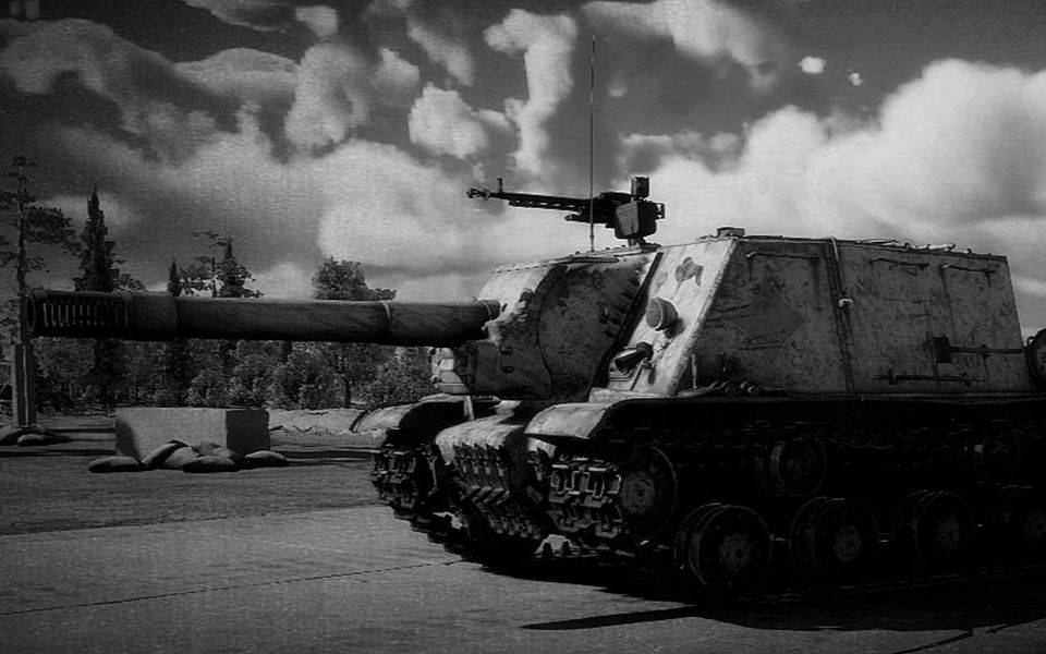 战争雷霆战车演示isu152自行突击炮城镇机动性