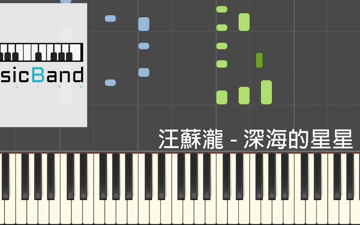 [图][琴谱版] 汪苏泷 - 深海的星星 - 电视剧 "没有秘密的你" 片尾曲 - Piano Tutorial 钢琴教学 [HQ] Synthesia