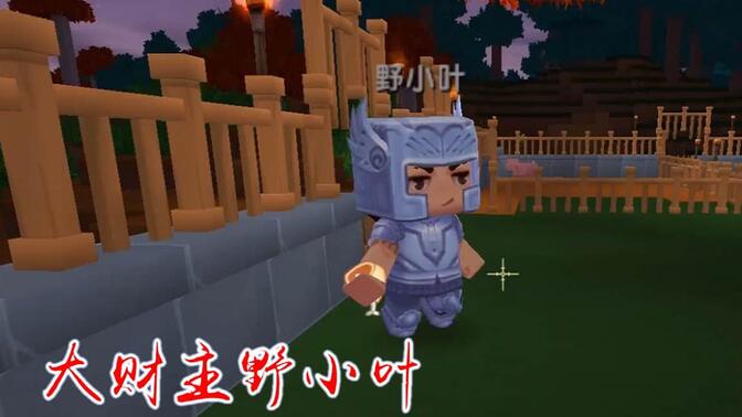 迷你世界17:大财主野小叶被野怪包围,墨渊前来助阵,团灭野怪