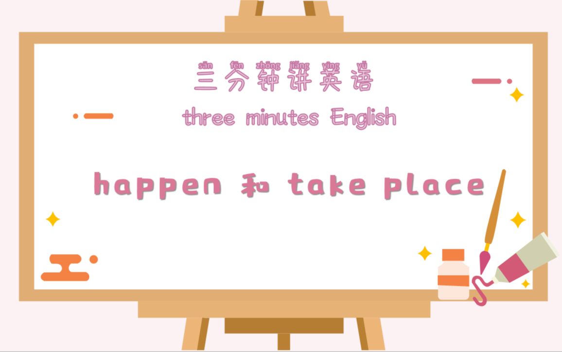 [图]【三分钟讲英语】happen和take place的用法区别