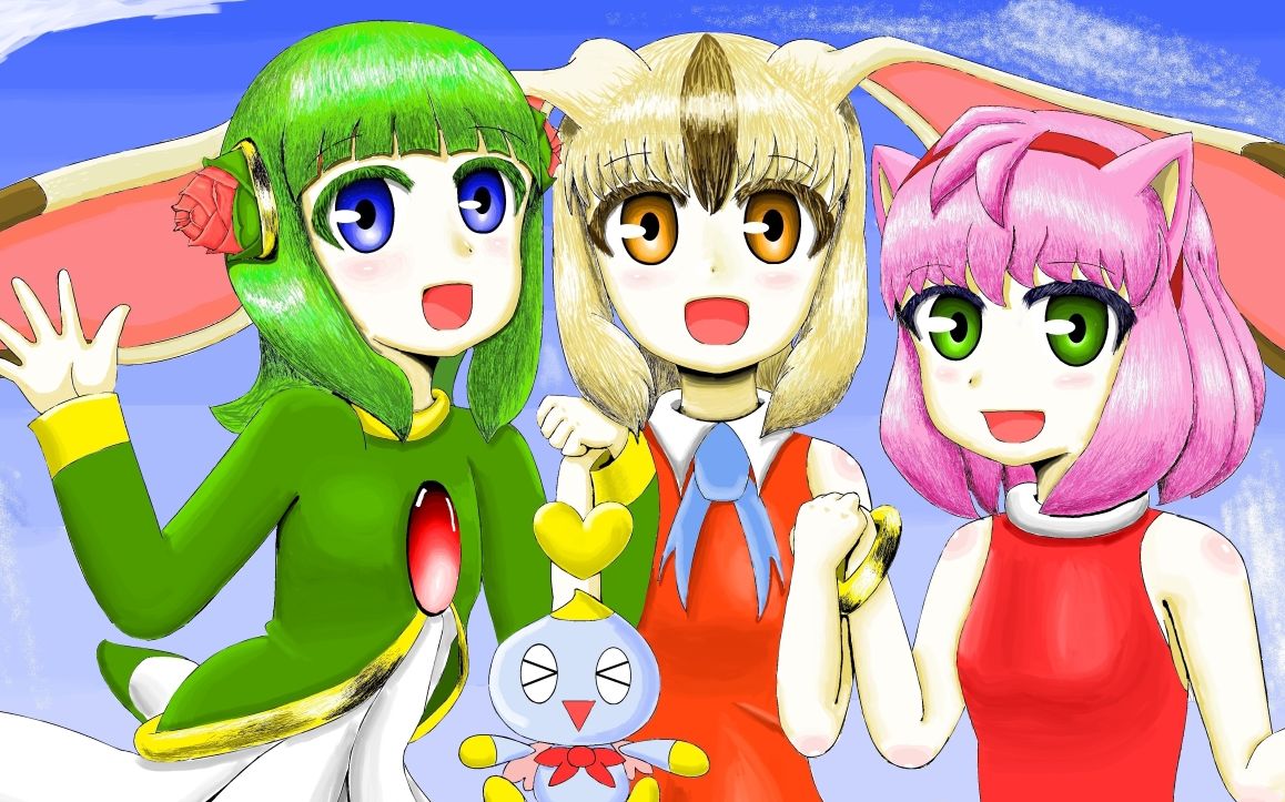 自带的画图索尼克x的女孩们的拟人有neta