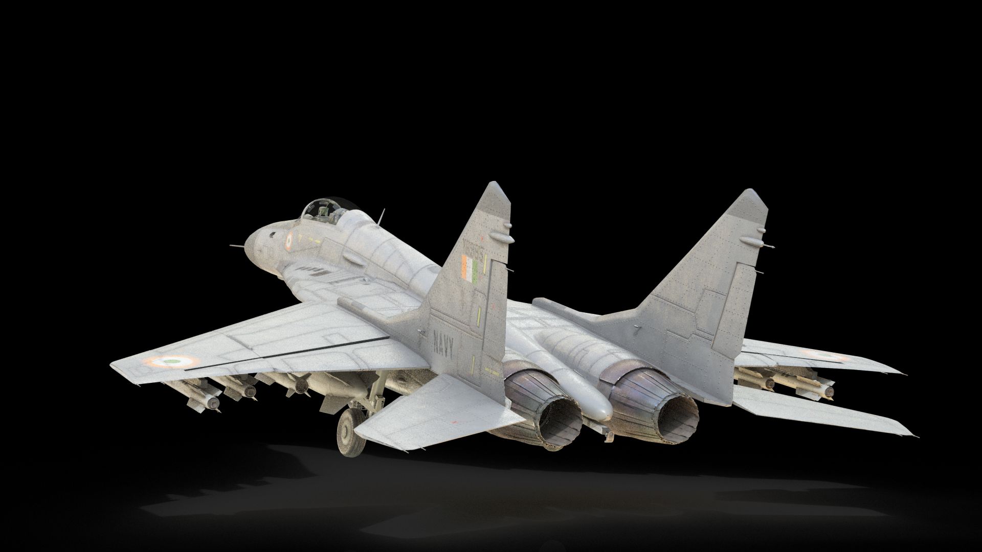 3d建模 印度mig29k 绑定预览