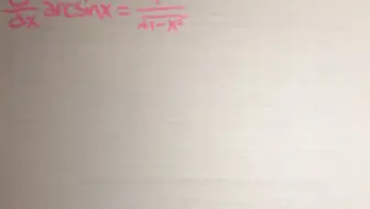 为什么arcsinx的导数等于1/sqrt(1-x^2)?
