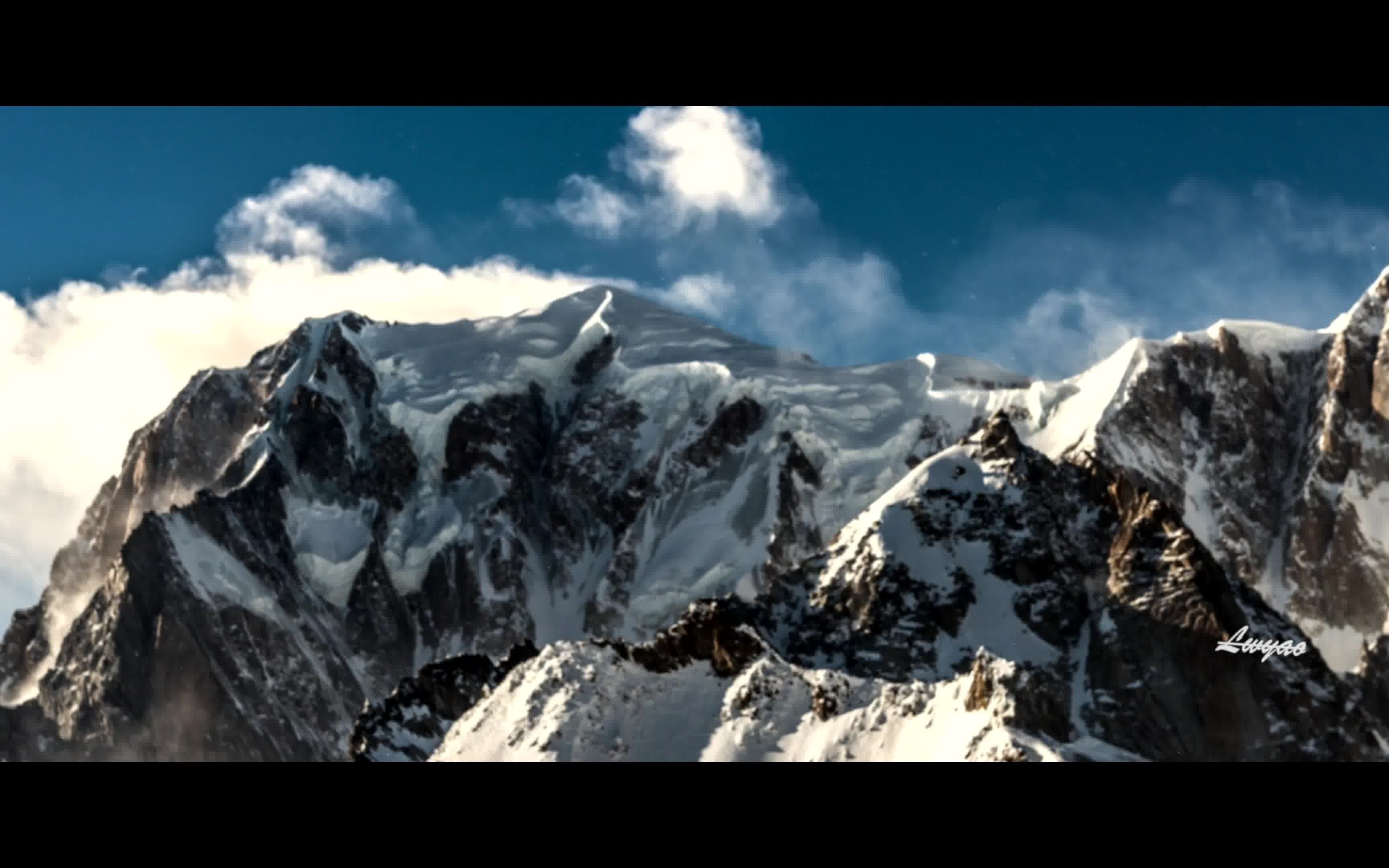 monte bianco 阿尔卑斯山勃朗峰航拍- courmayeur e chamonix_哔哩