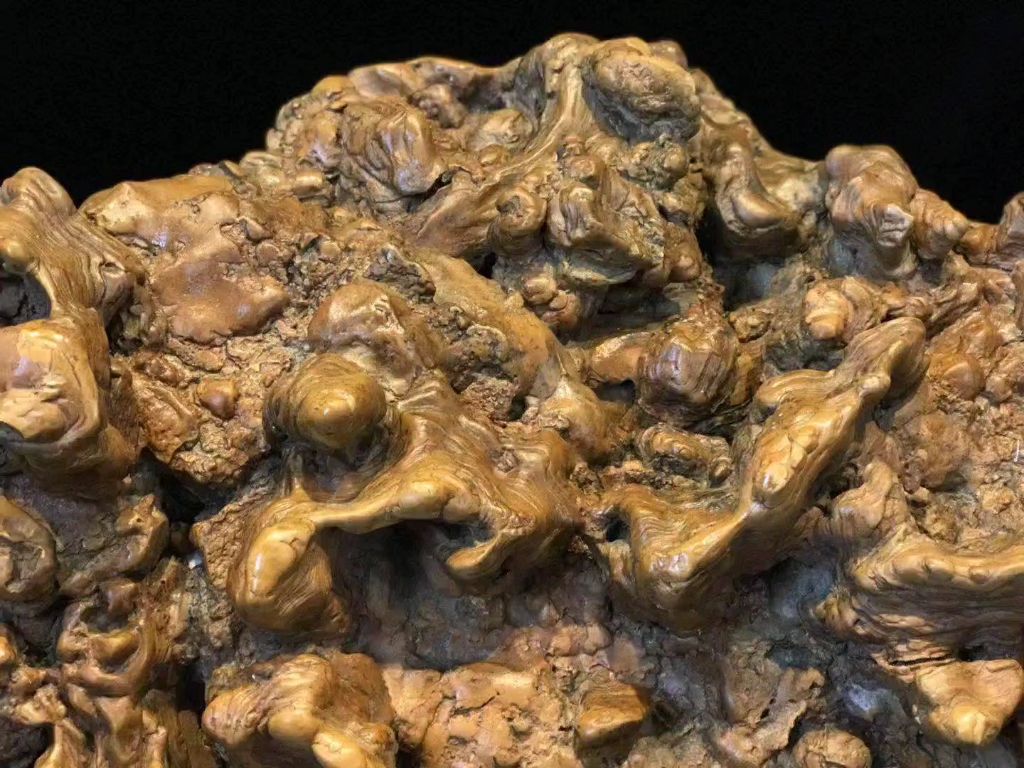 『飞天』古陶石案赏,器型硕大,天然原石风化自然,天然纹理古陶石