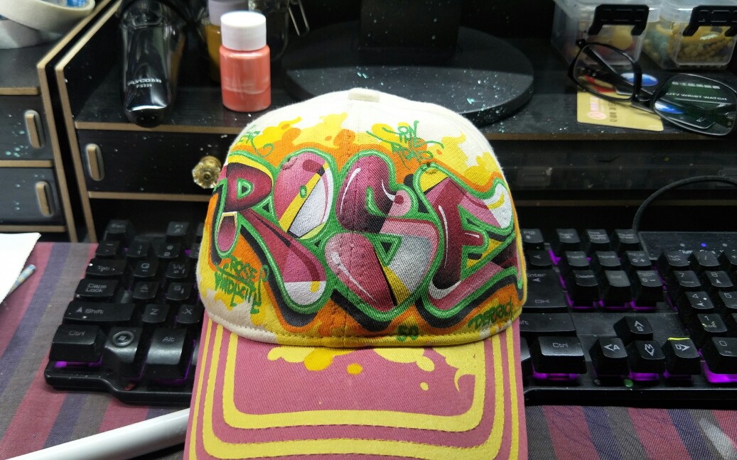 罗斯手绘棒球帽