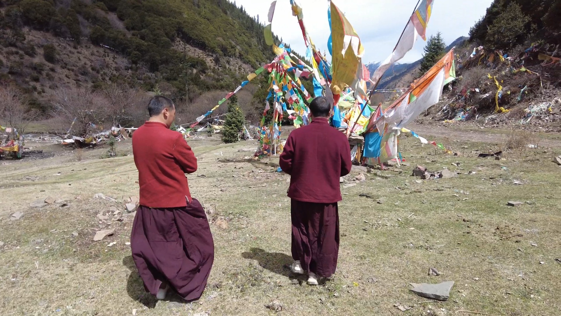 带大家逛逛阿嘎寺的小牧场,感受甘孜的好天气和藏族风情哔哩哔哩bilibili