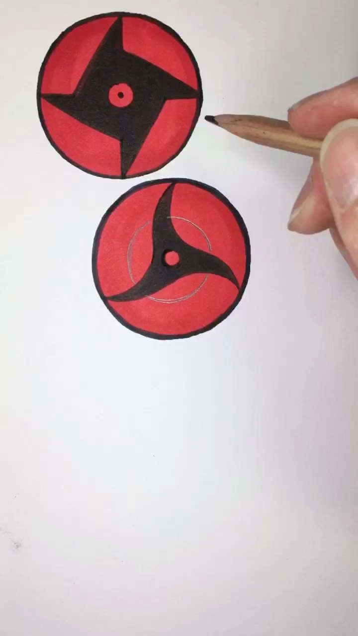 手绘写轮眼宇智波鼬#艾尚手绘馆##手绘