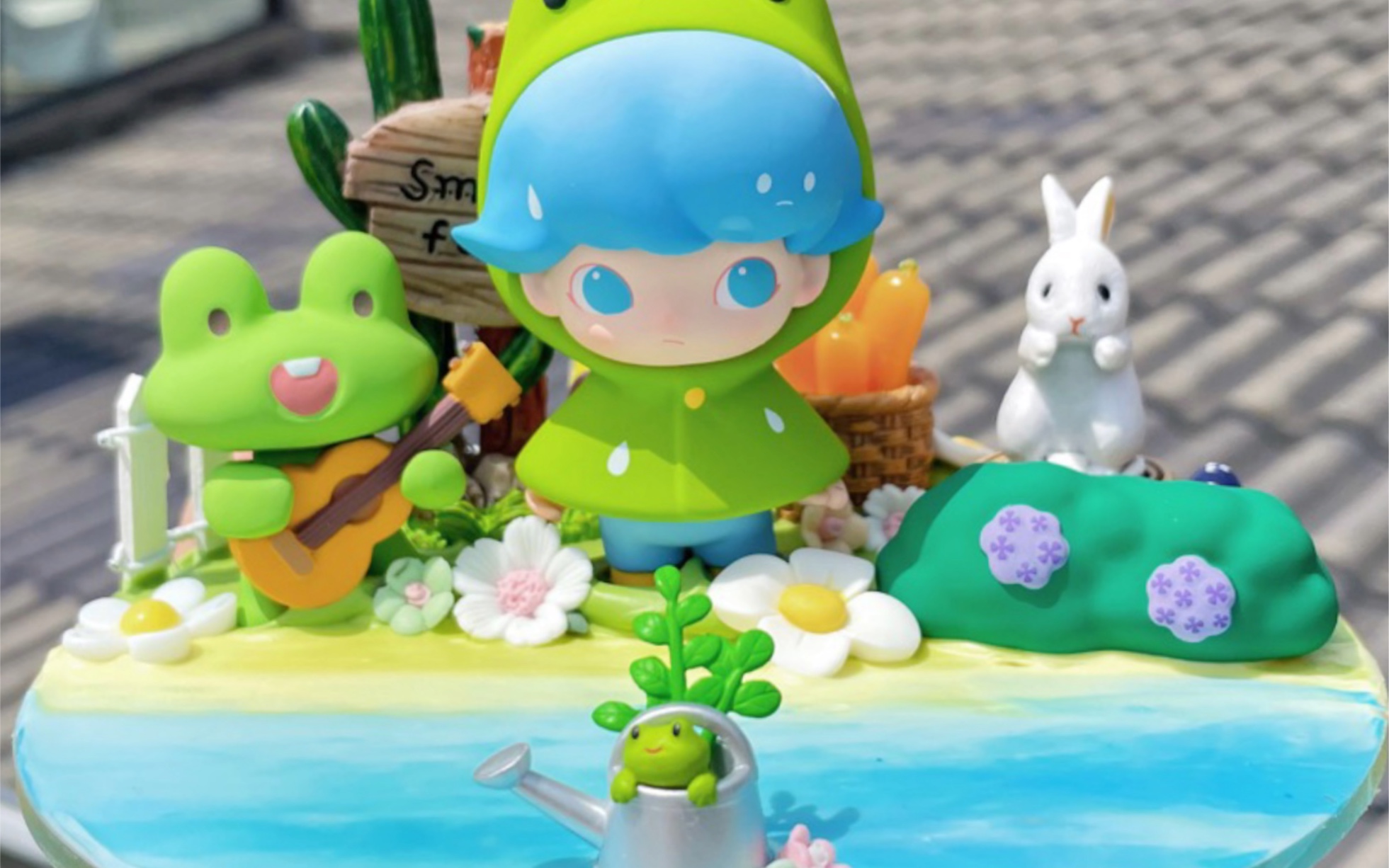 原创dimoo青蛙园丁奶油胶手机支架