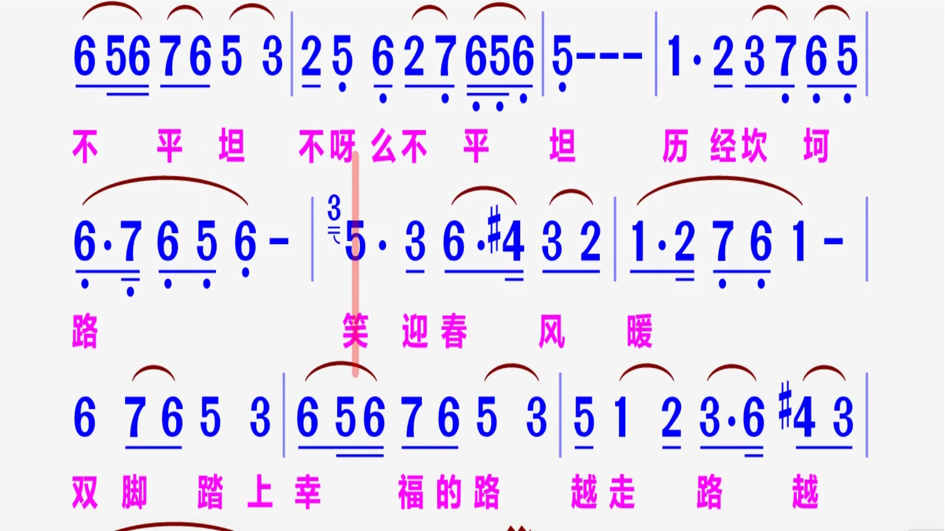 双脚踏上幸福路动态简谱简谱视唱哔哩哔哩bilibili