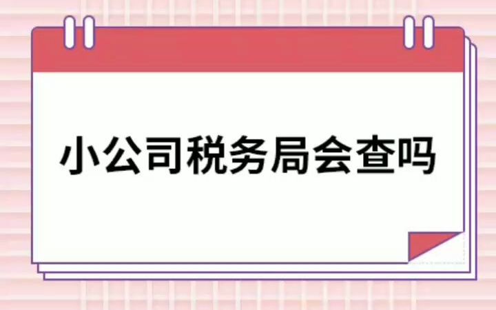 小公司税务局会查吗哔哩哔哩bilibili