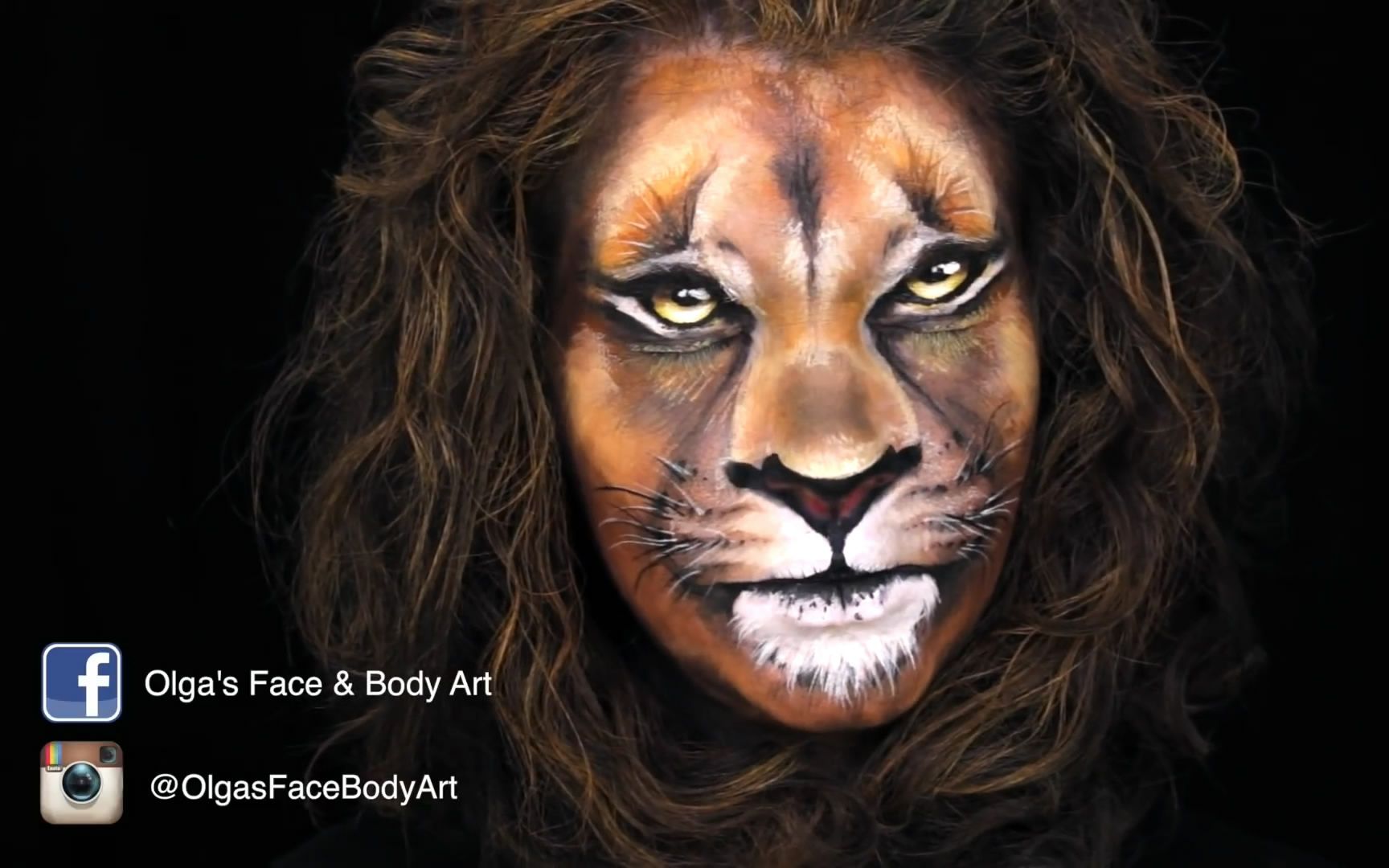 脸部彩绘狮头教程