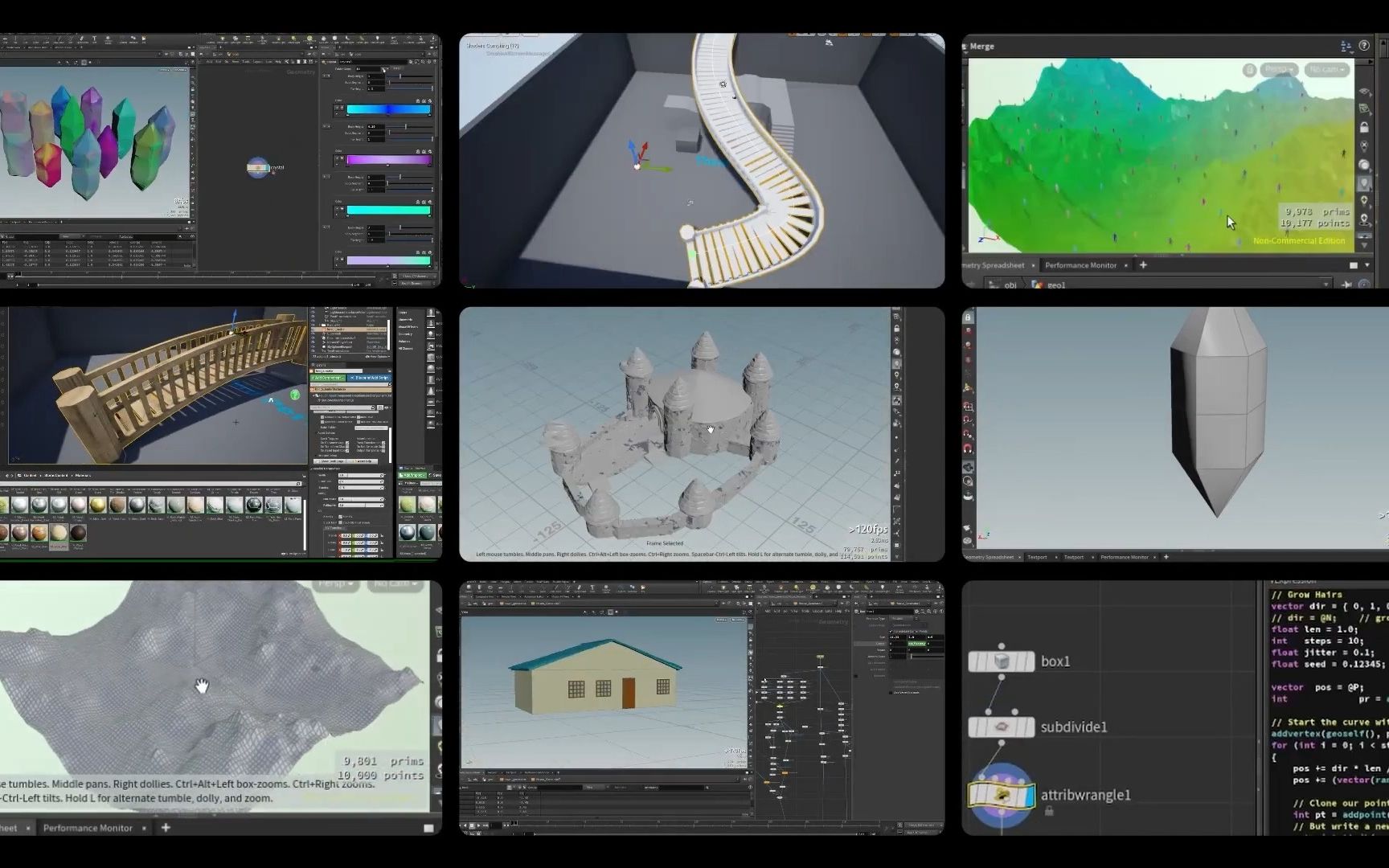 上车!学习Houdini18.5 程序化建模制作HDA并在UE中创造小镇(全网最准机翻)无加密哔哩哔哩bilibili