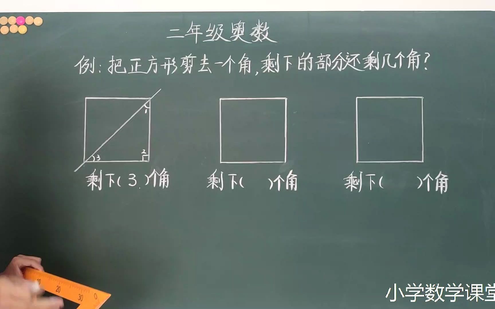 小学二年级奥数题:正方形剪掉一个角还剩几个角?你知道答案吗?哔哩哔哩bilibili