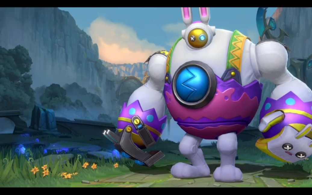 英雄联盟手游情人节皮肤兔宝宝布里茨实战视频预览鉴赏