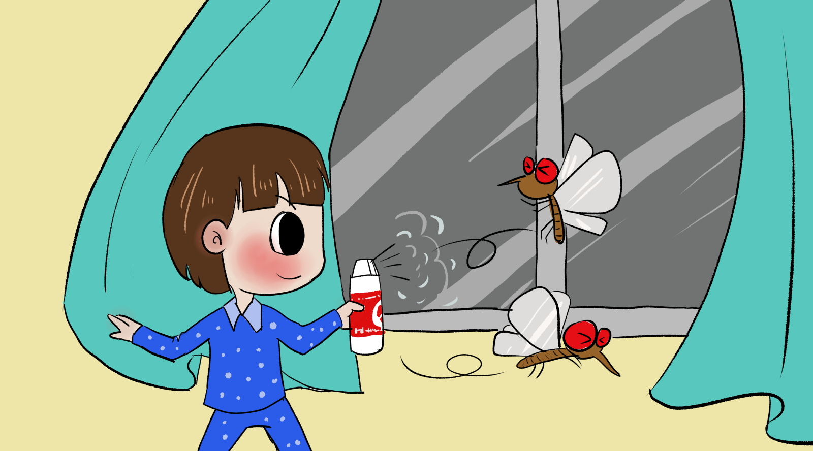 霖山老师教你画儿童文学插画:灭蚊子