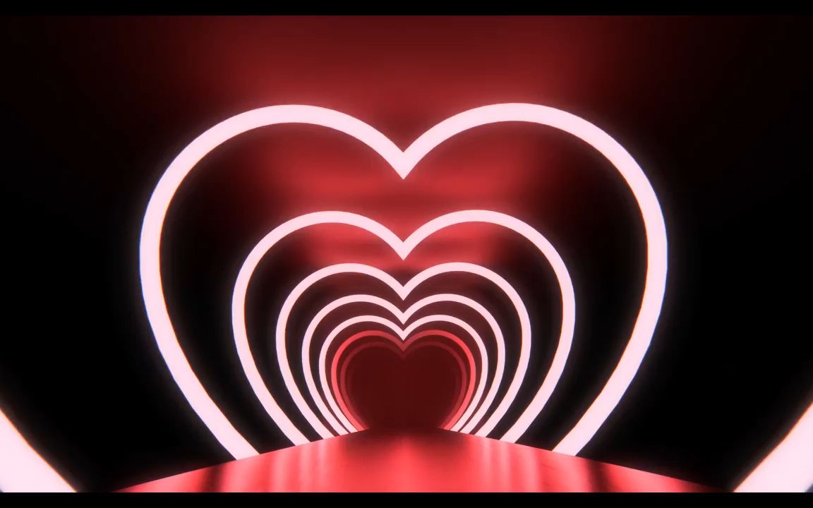 m589 粉色爱心光线线条空间穿梭星光闪耀霓虹灯炫酷灯光动感舞蹈模特