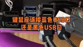 键鼠应该接蓝色还是黑色USB口？