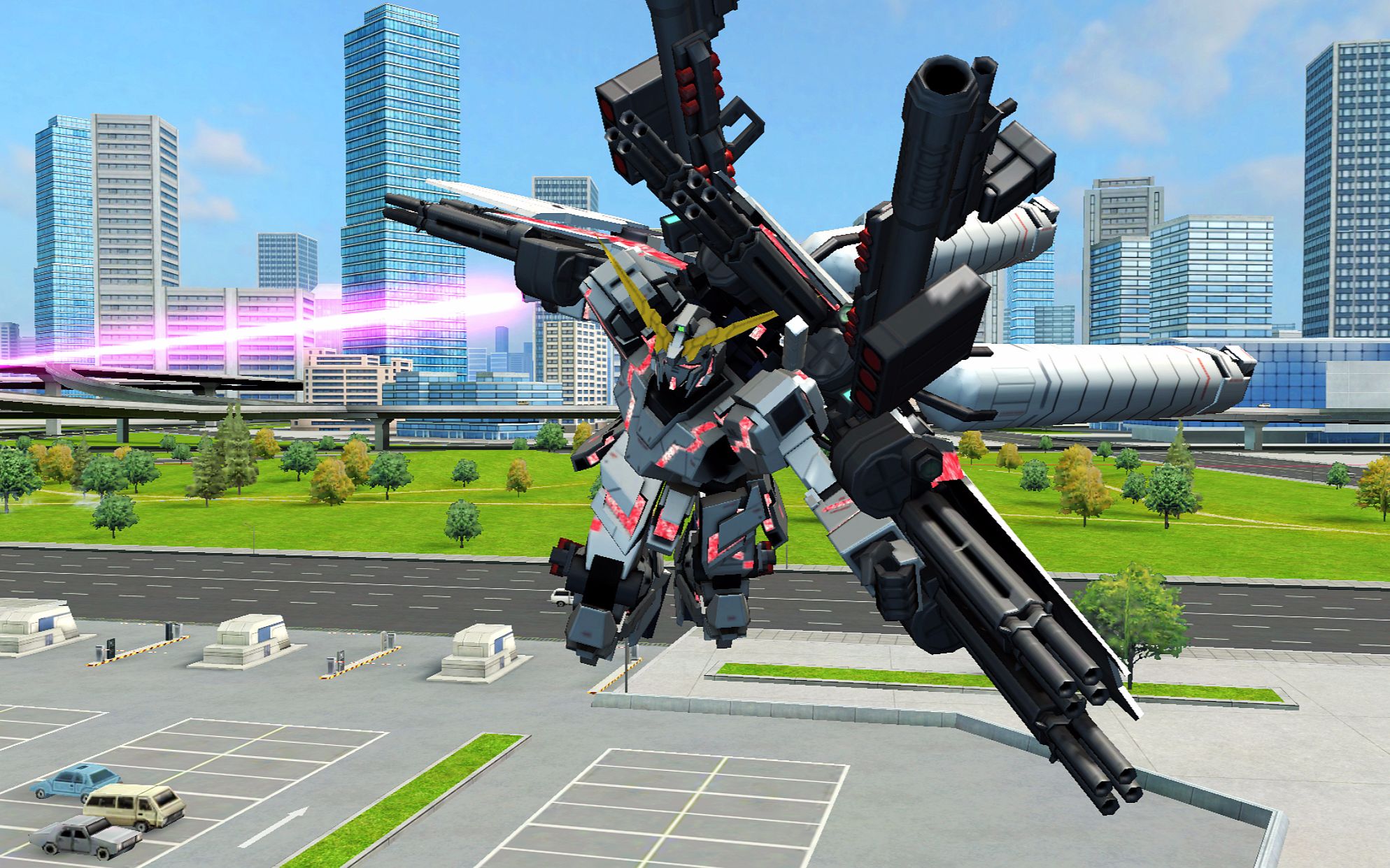 高达の日常敢达争锋对决全武装独角兽高达手动搓玻璃13连射感受45s的