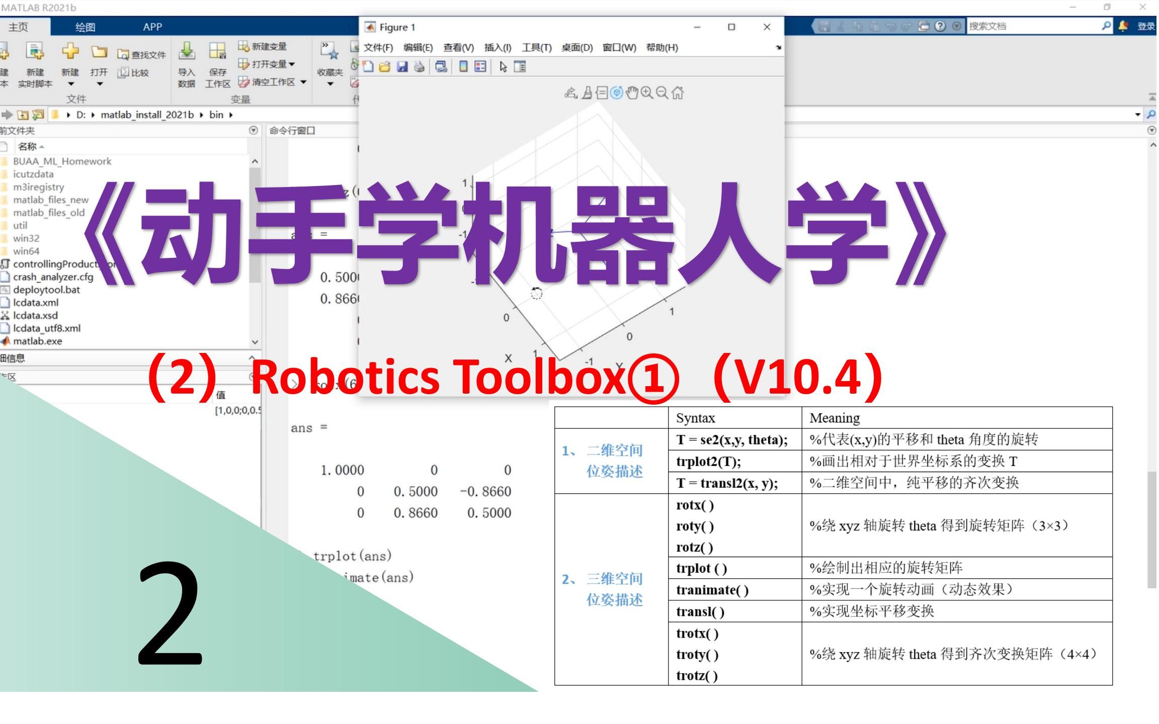 [图]《动手学机器人学》（2）-Robotics Toolbox①（V10.4）