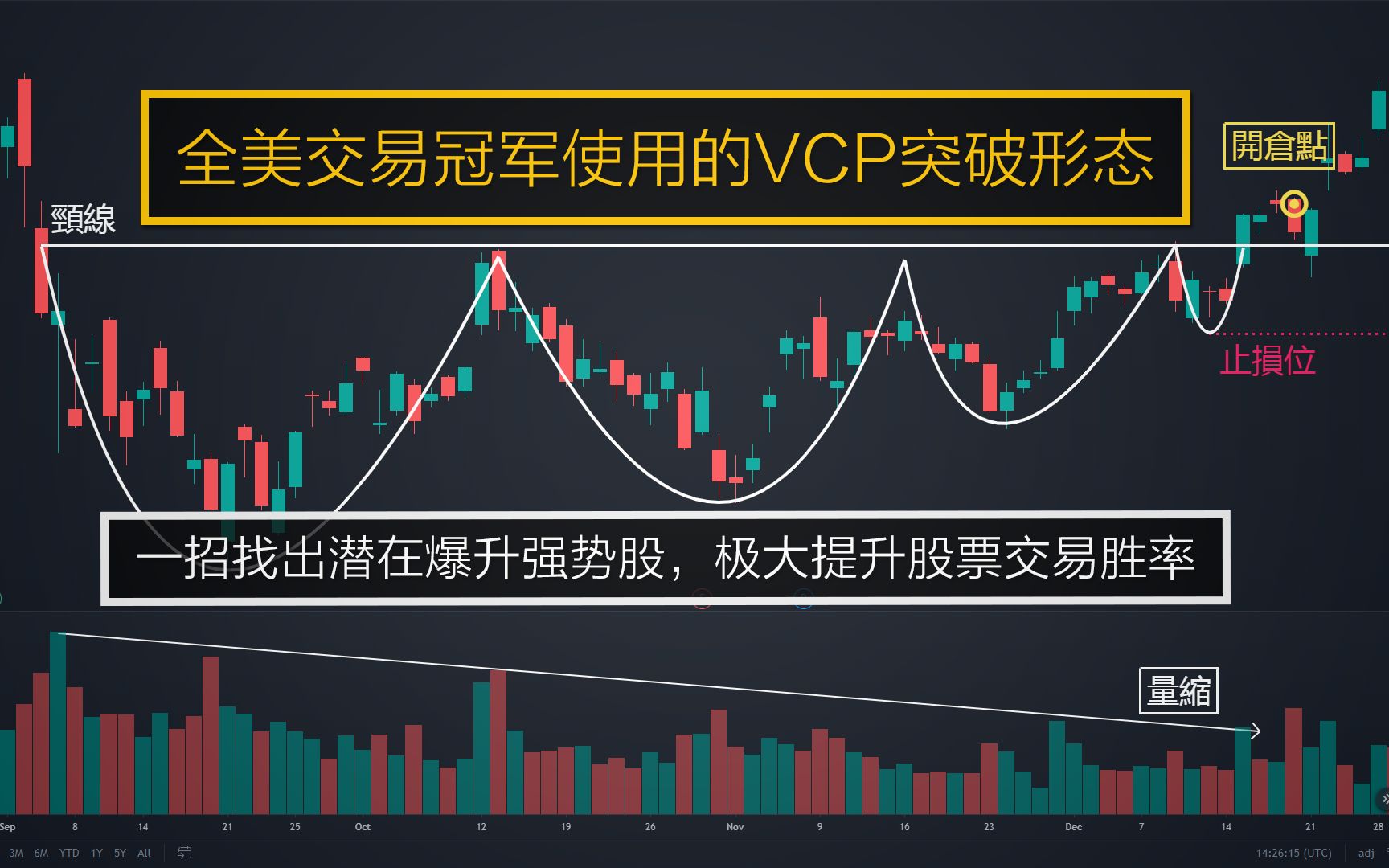 全美交易冠军使用的VCP突破形态,一招找出潜在爆升强势股,极大提升股票交易胜率哔哩哔哩bilibili