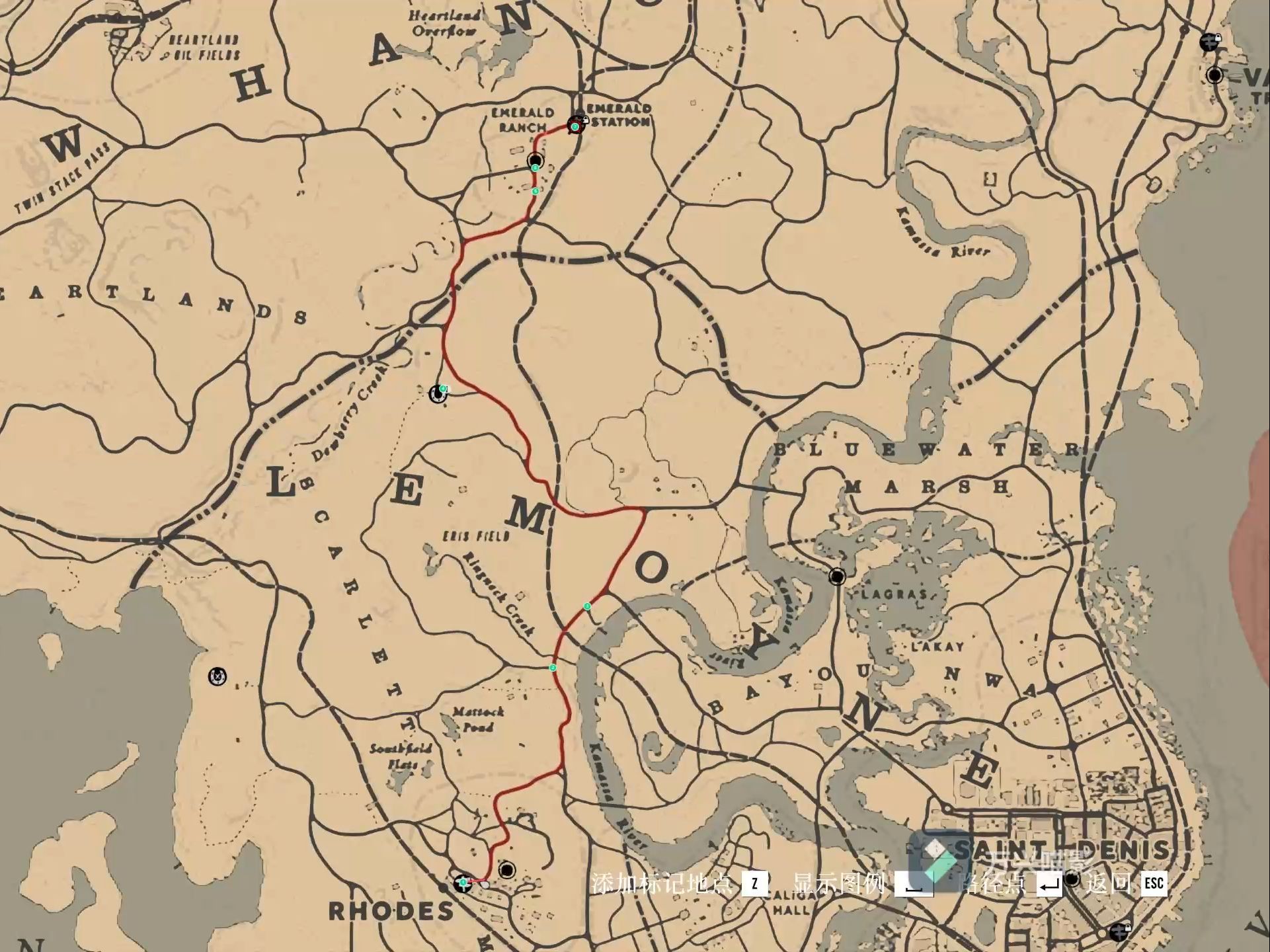 荒野大镖客2罗兹公交 城际1路罗兹枢纽站——翡翠牧场枢纽站pov