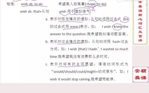 初中英语语法重难点:wish的虚拟语气用法,附例句详解哔哩哔哩bilibili