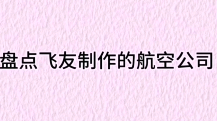 盘点飞友制作的航空公司模拟飞行游戏集锦