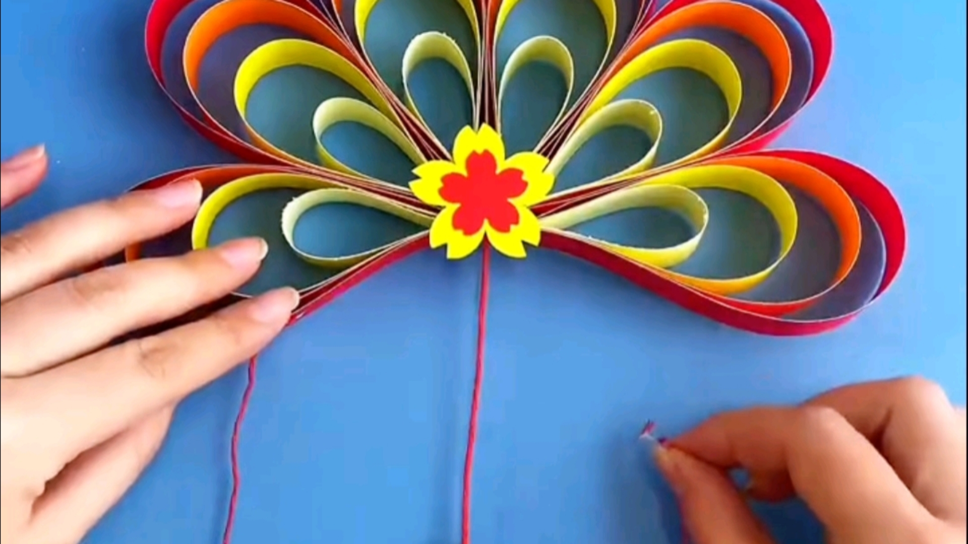 用彩纸自制的手工,真的太好看了