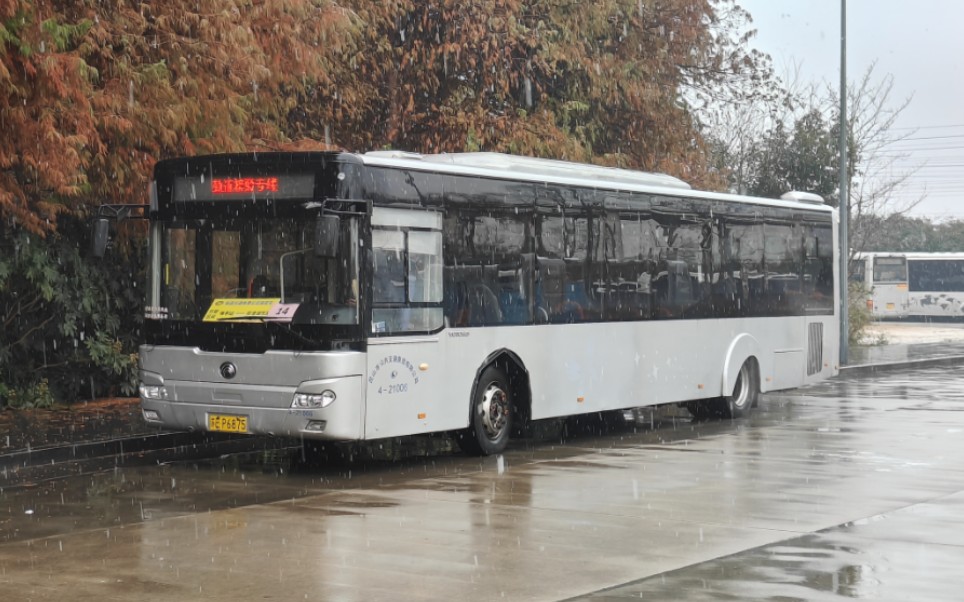 【体验雪中行驶的宇通豆眼】轨道接驳专线 zk6128hge走音音