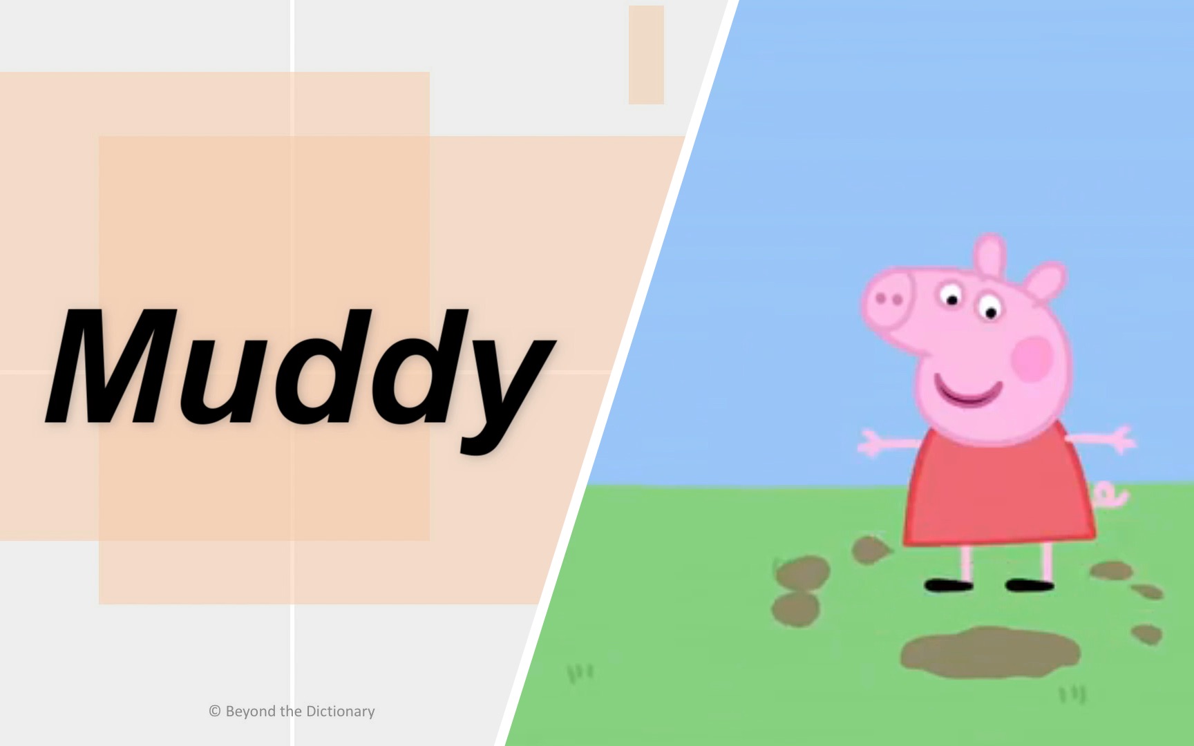 【四级英语】'Muddy' | Muddy puddle 你喜欢么?| Peppa Pig哔哩哔哩bilibili