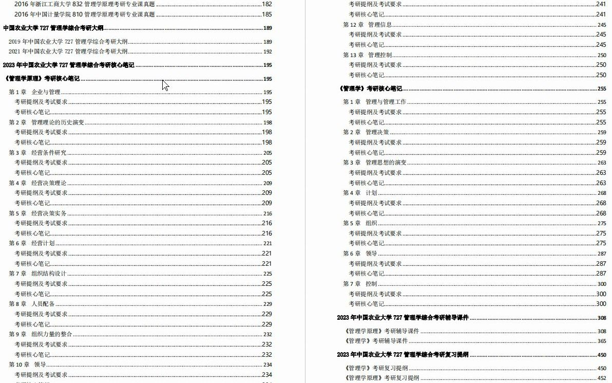 [图]【电子书】2023年中国农业大学727管理学综合（含公共管理学、管理学原理）考研精品资料【第1册，共2册】