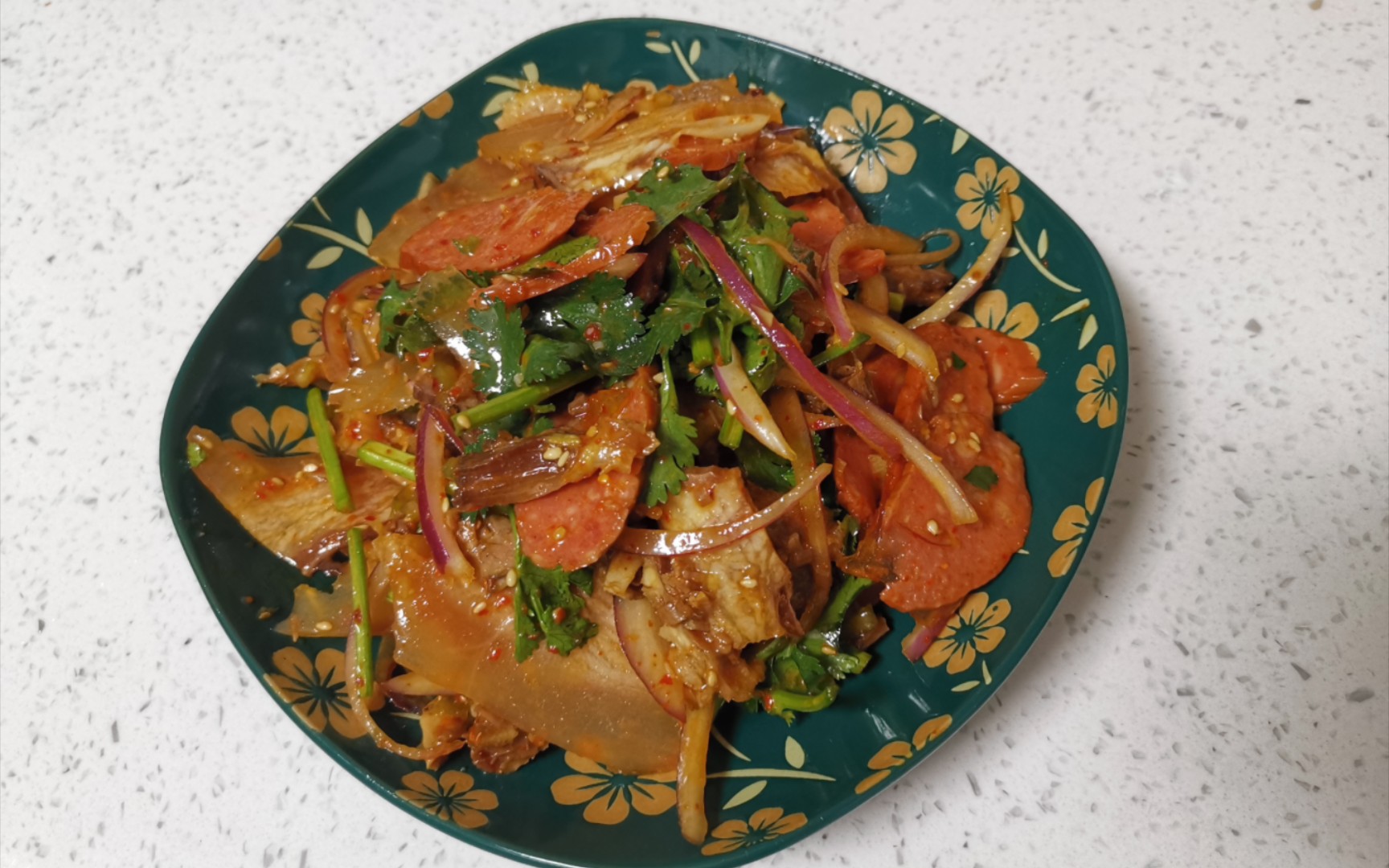 一份秋天的凉拌牛头肉滋味太赞了