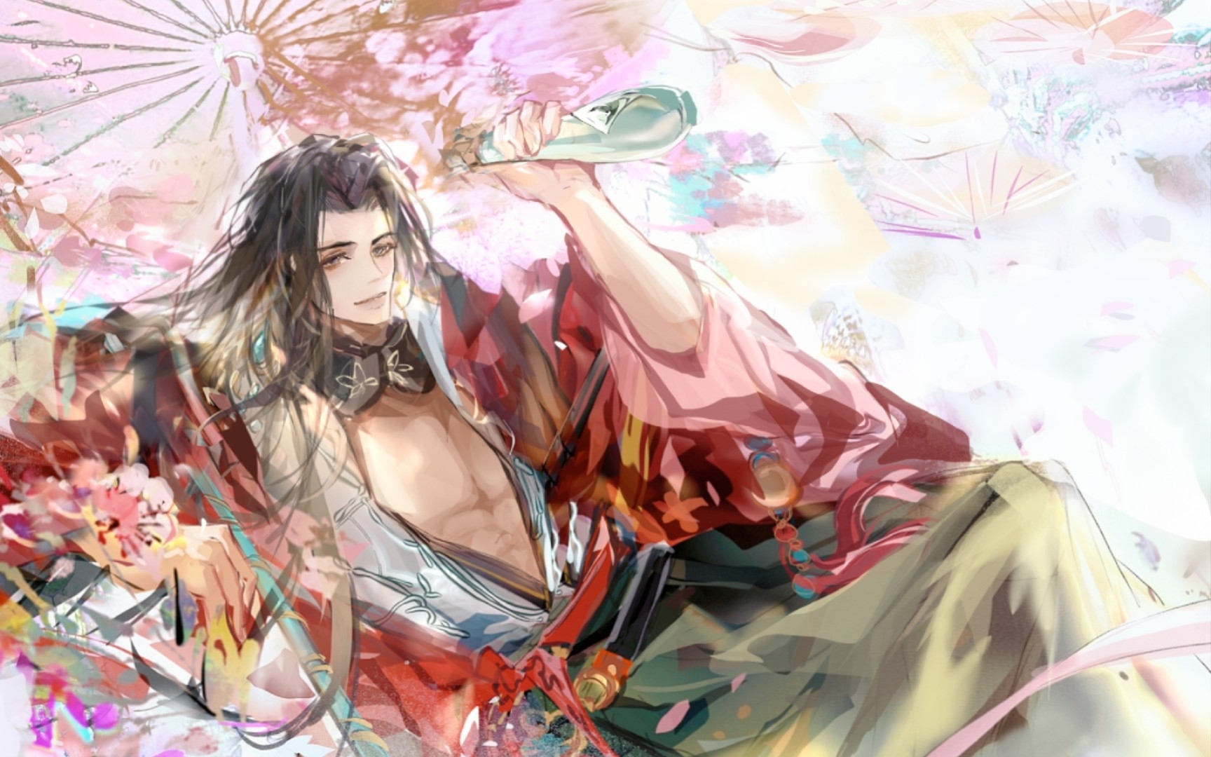 【代号鸢郭嘉绘画过程】花·酒·间