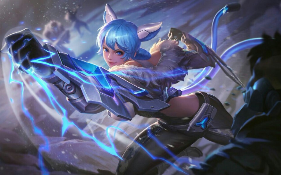 【传说对决 aov】筱清皮肤:冰寒远征·飞雪