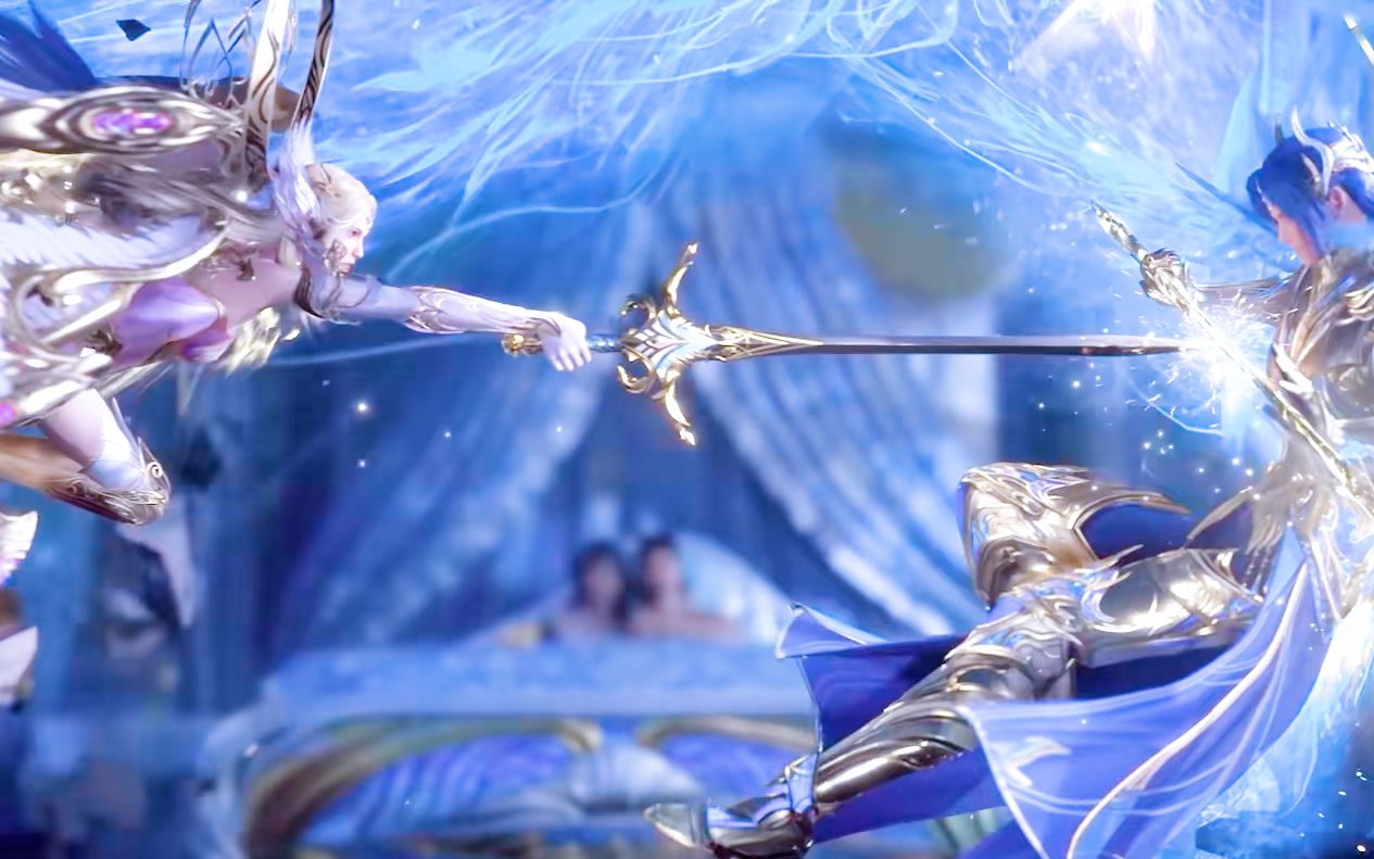 唐三vs千仞雪天空之战!海神vs天使神,斗罗巅峰终局之战!