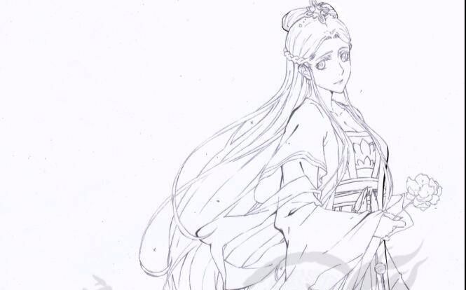 【魔道祖师】江厌离官方人设(线稿)!全世界最好的师姐
