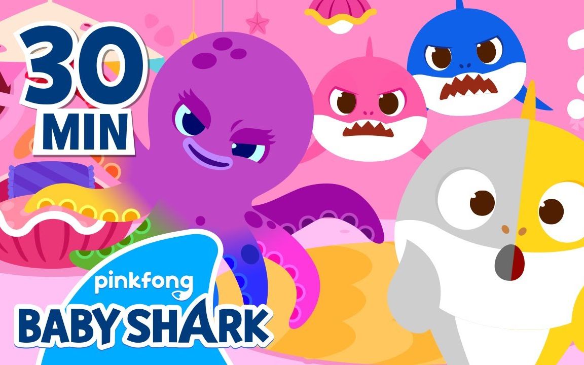 babyshark英文儿歌鲨鱼宝宝的颜色在哪里compilationbabysharkcolor