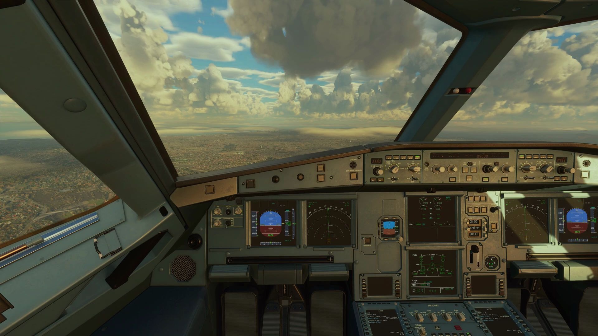 微软模拟飞行2020-a320驾驶舱降落视频_哔哩哔哩_bilibili