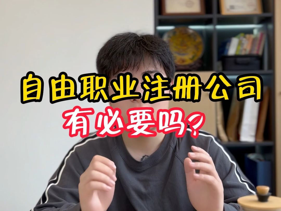 自由职业注册公司有必要吗?哔哩哔哩bilibili